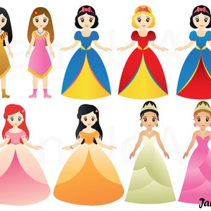 Princess Clipart,princess Clip Art,fairytale Princess Clipart,cute ...