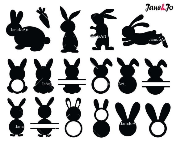 Download Bunny Svg Bunny Silhouetterabbit Vectorrabbit Svgrabbit Etsy