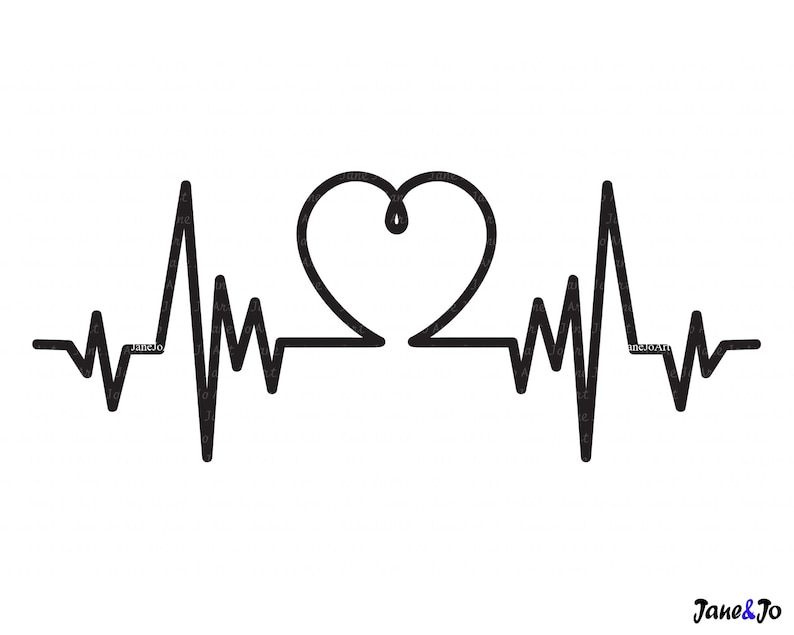 Download Heart beat SVG Ekg svg Heartbeat Clipart Vector Cut files ...