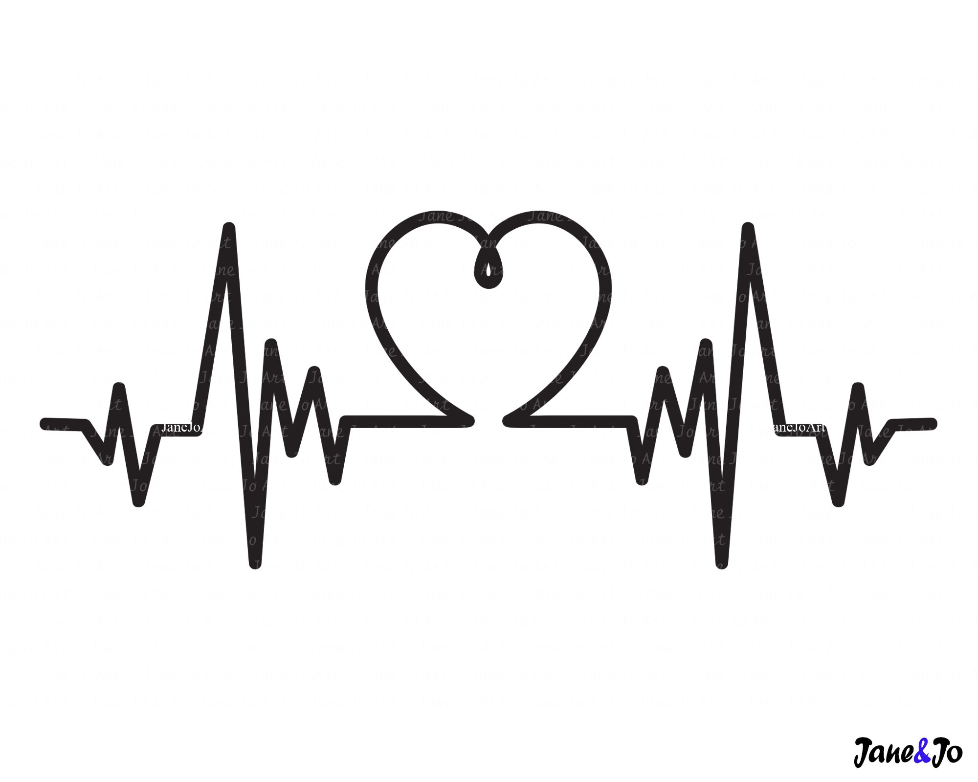 heart with heartbeat svg
