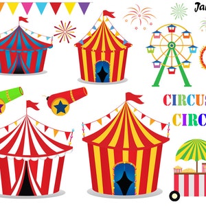 56 Circus clipart , circus clip art ,clowns clipart , circus printable , circus images , lion elephants monkey tiger Ferris wheel clipart image 4