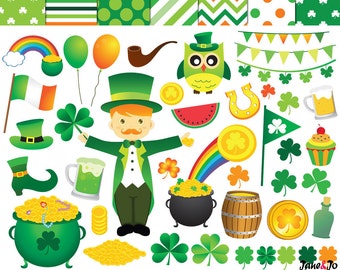 St. Patrick's Day Clipart,St patricks day clipart clip art,Saint Patricks Day Clipart,leprechaun,lucky,Shamrock Clipart,Accessories,clover