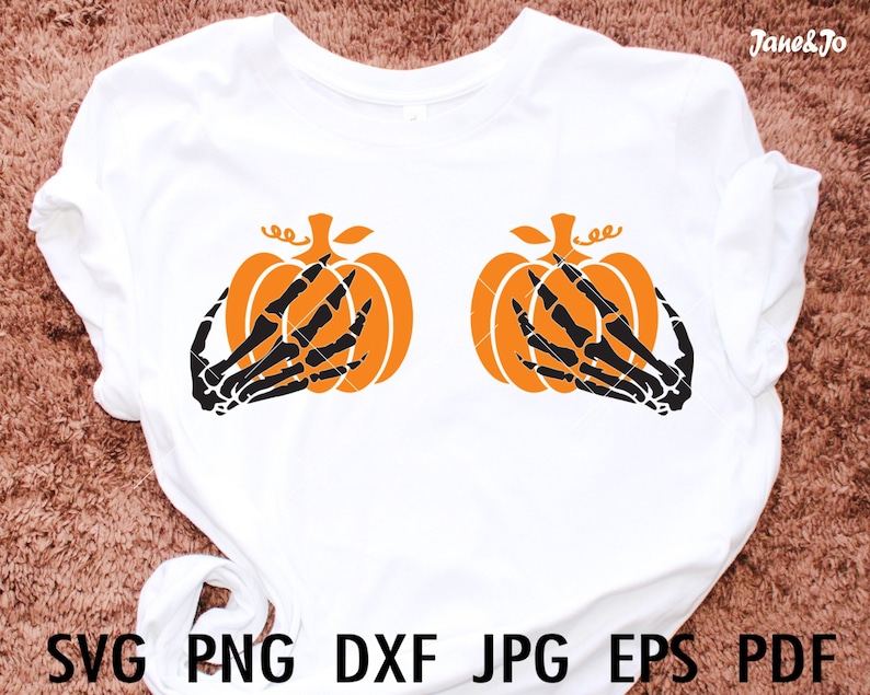 Skeleton Hands SVG Pumpkin,Skeleton Svg Boob hands, Funny Halloween SVG Shirt Skull Citcut Clipart, Halloween Party SVG ,Trick or Treat Png 
