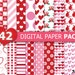 42 Valentine Digital Papers,Heart Digital Paper,Heart and Valentine Digital Papers,Valentine background,Red and Pink Valentine digital paper 
