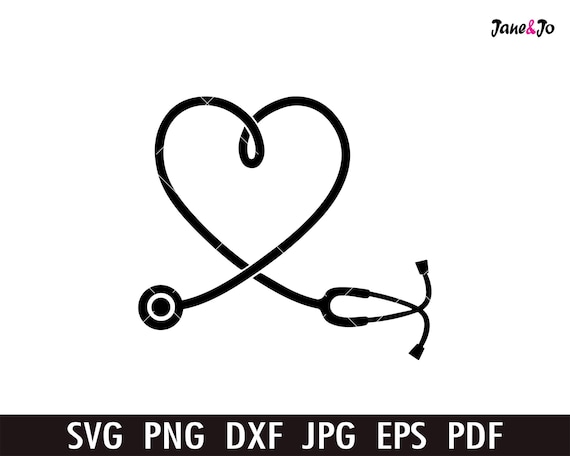 Heart Stethoscope SVG Stethoscope Svg Essential Worker - Etsy