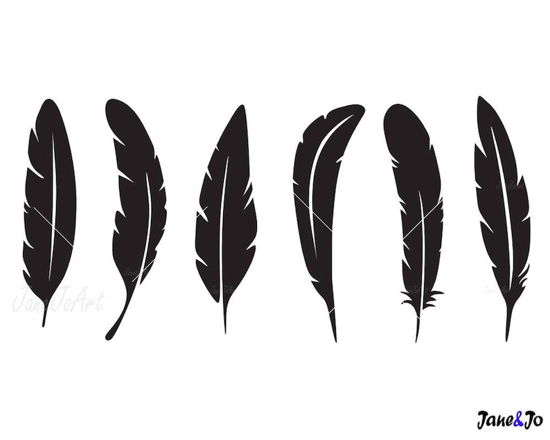 Feather SVG, Feathers SVG, Feather Clipart, cricut, Feather silhouette files , SVG Feathers,commercial use,Boho Feathers svg, Feather vector image 1