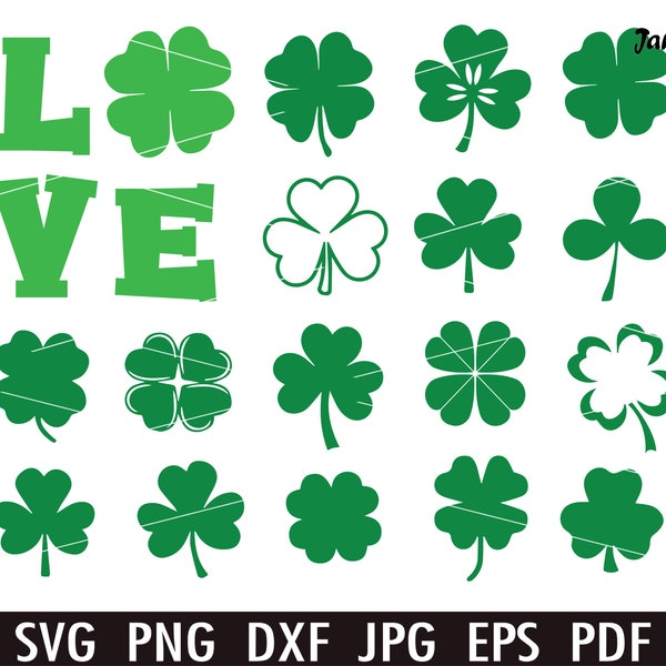 Love Shamrock SVG , Saint Patricks Day Svg Cricut cut files ,Shamrock Png,Clover Leaf Vector, st patricks day shirt svg ,Clover Leaf Clipart