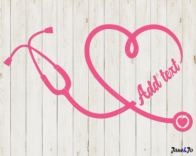 Stethoscope Heart SVG, Stethoscope SVGEssential Worker Svg,Doctor Svg,Nurse SVG Stethoscope Clipart Vector Shirt,DXF Eps Jpg Hospital nurse image 1