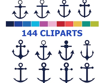 Ancre de bateau clipart, Ancre cliparts, ancres numérique clipart, clipart mer, océan Clipart, Clipart ancres Silhouette, ancre marine