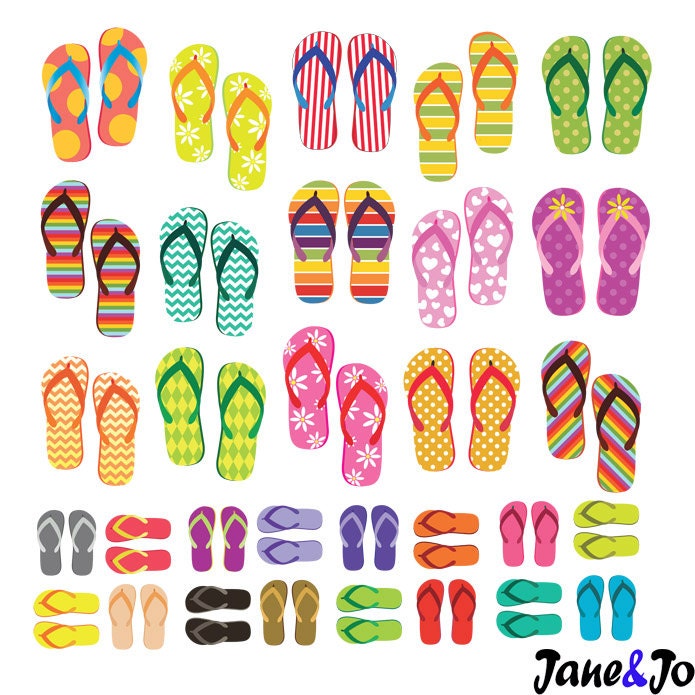 72 Flip Flops Clipart Flip Flops Clip Art shoes - Etsy UK