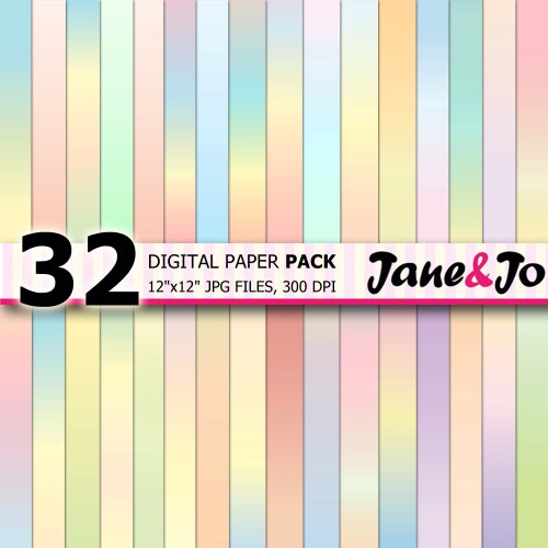34 Pastel Digital Papers Pastel Backgrounds Pastel Soft Etsy