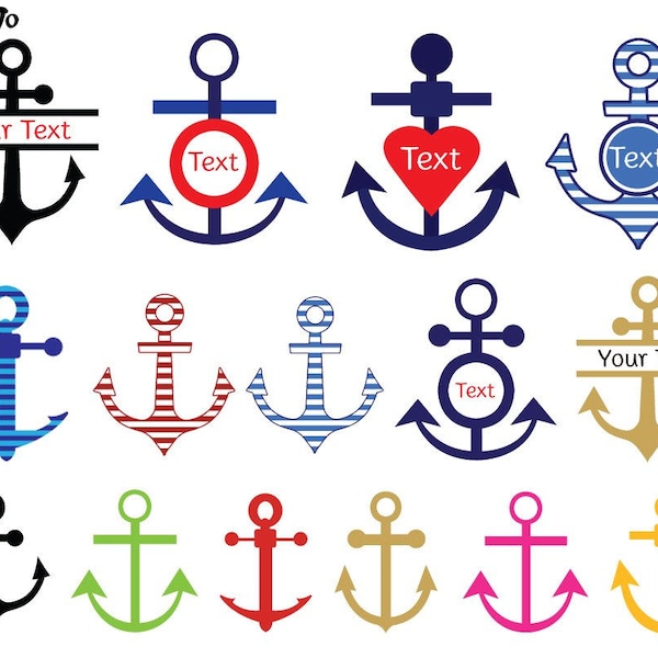 Anchor SVG,Anchor silhouette svg,anchor cut file,anchor monogram,Anchor vector,Vinyl cut files, nautical svg,anchor logo,anchor EPS,PNG file