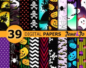 Halloween Digital Paper,Halloween papers,Halloween decor,Halloween Digital backgrounds,Halloween pattern Paper,Halloween Digital Paper Pack