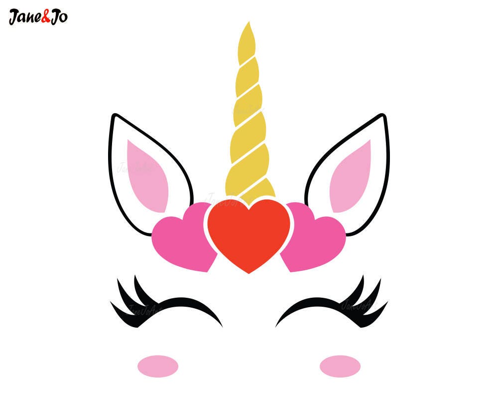 Download Unicorn Valentine svg,Unicorn Face SVG,Unicorn Face ...