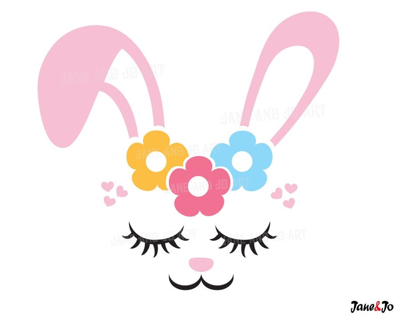 Download Bunny Face SVGBunny SvgCute Easter Bunny SvgBunny Face | Etsy