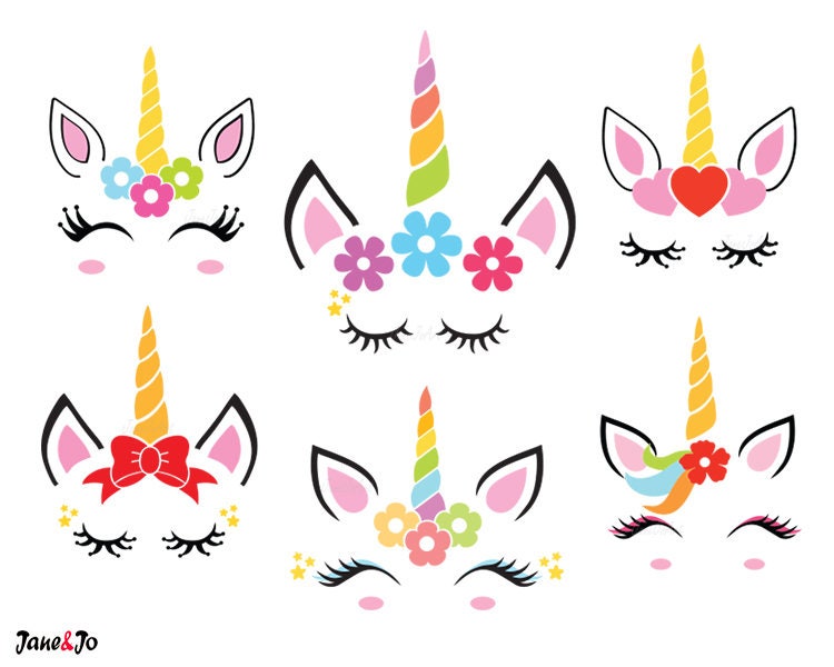 Unicorn SVG,Unicorn face Svg,Unicorn head Svg,Unicorn Clipart,vector,…