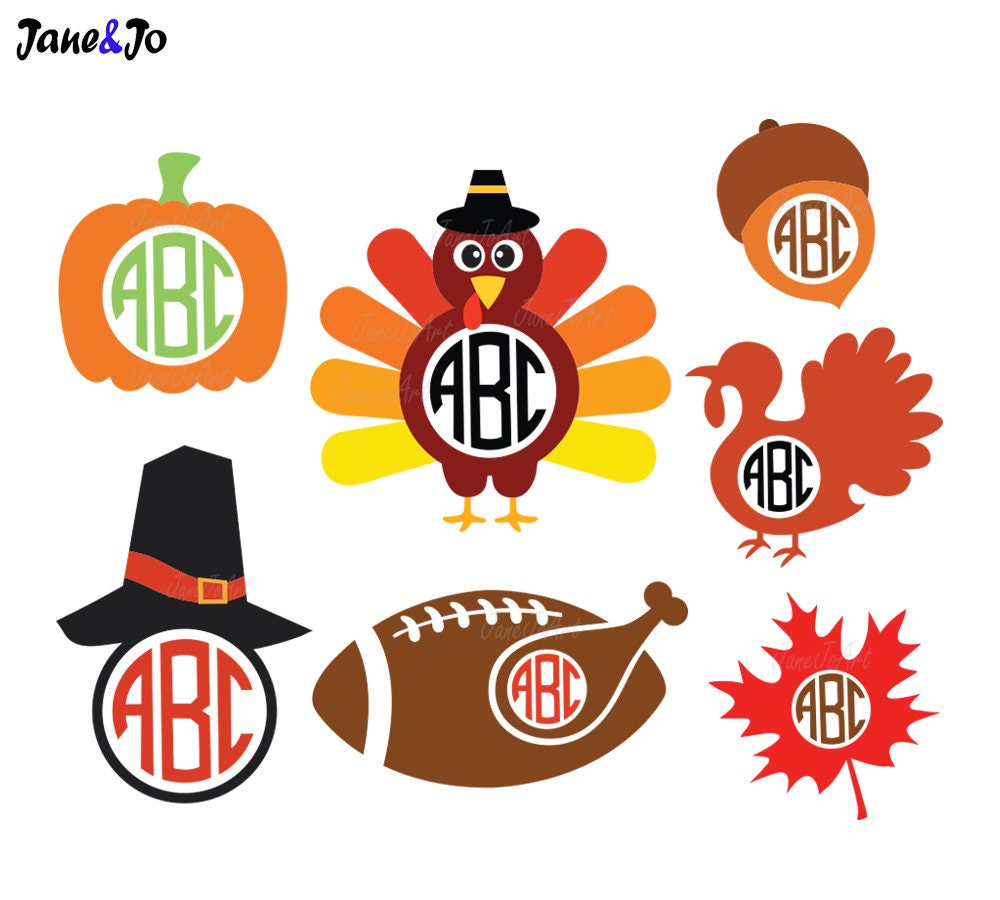 Download THANKSGIVING SVG Thanksgiving Monogram svg Shirt turkey ...
