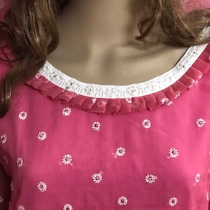 Designer Exclusive Lucknow Chikankari IndiaChikan   Long KURTI  Hand Embroidered Kurta  Underlined with Soft Cotton Lining