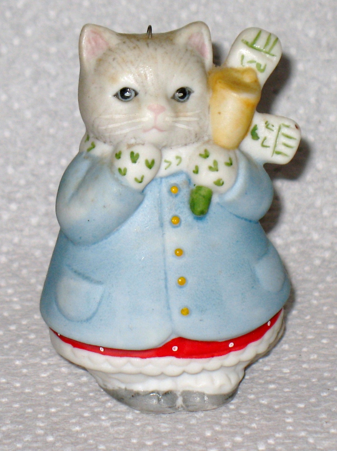 Vintage Cucumber Kitty Bell Ringer Ornament - Etsy