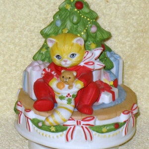 Vintage BJ Buster Christmas music box