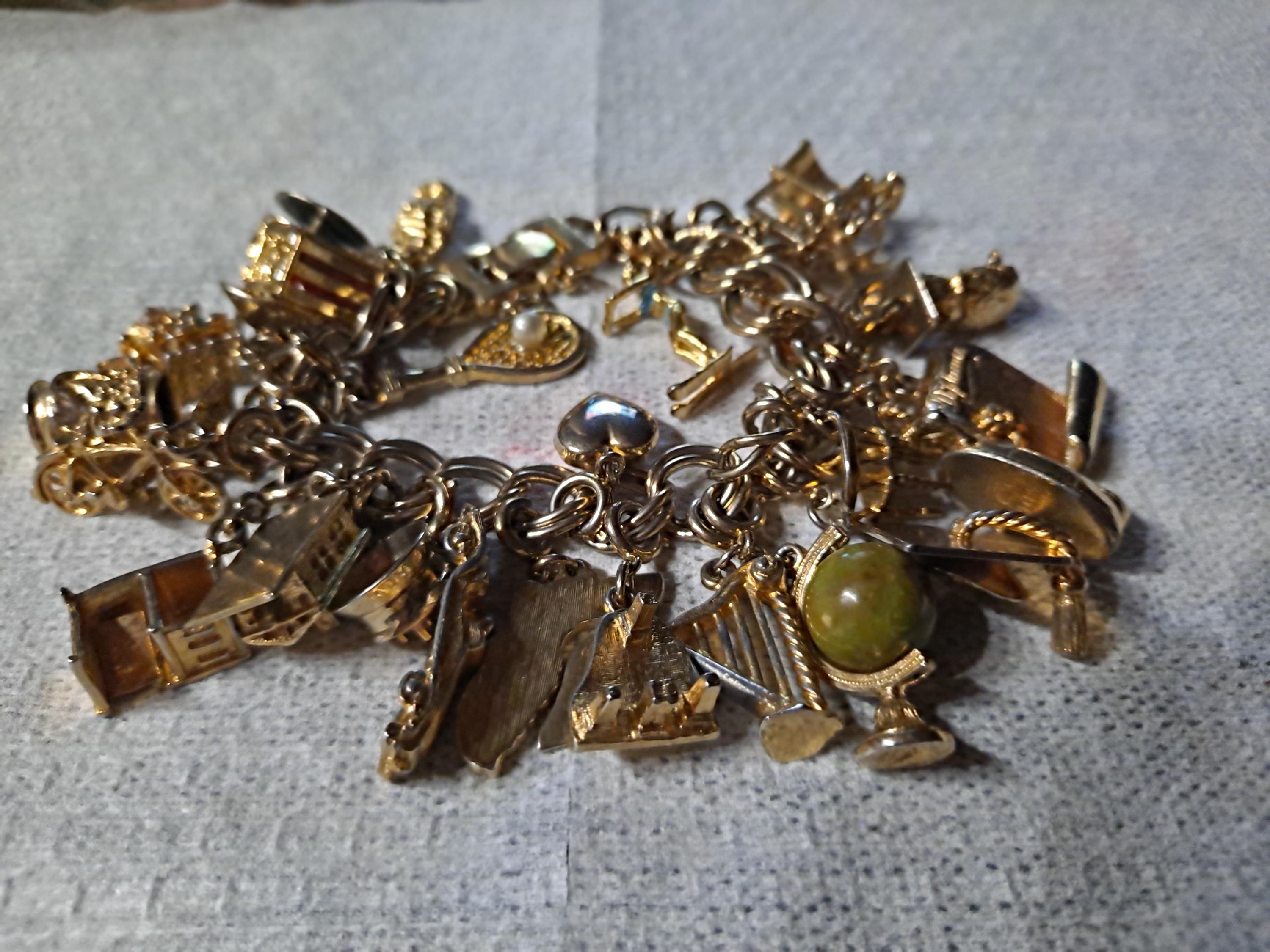 Vintage Charm Bracelet From 1980,'s - Etsy