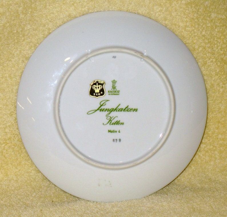 Collectible vintage Kaiser cat plate Etsy