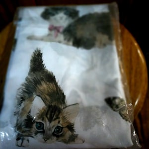 Adorable cat  print shower curtains