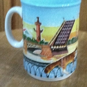 Vintage cat mug from Turkey