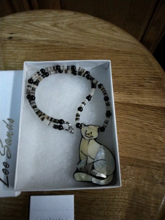 Vintage Lee Sands cat necklace - image 2