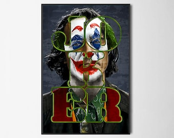 Joker - Póster de película alternativo // Póster para pared // Decoración del hogar // Arte para oficina