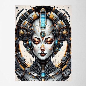 Cyborg Wall Art Poster // Sci-Fi Print // Robot Home Decor