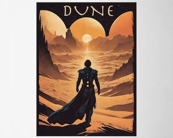 Plakat ścienny „Diuna” // Wydruk science fiction // Alternatywny film – dekoracja domu