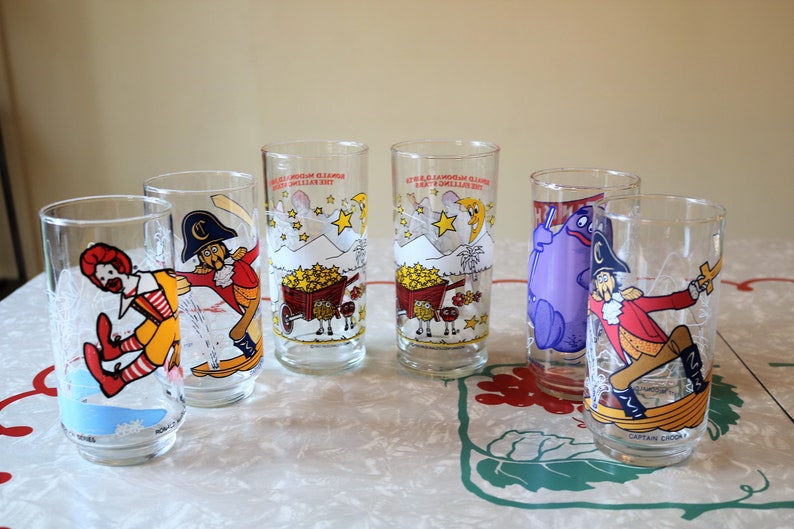 Mcdonalds Collector Glasses Mcdonald's Adventure Series Etsy