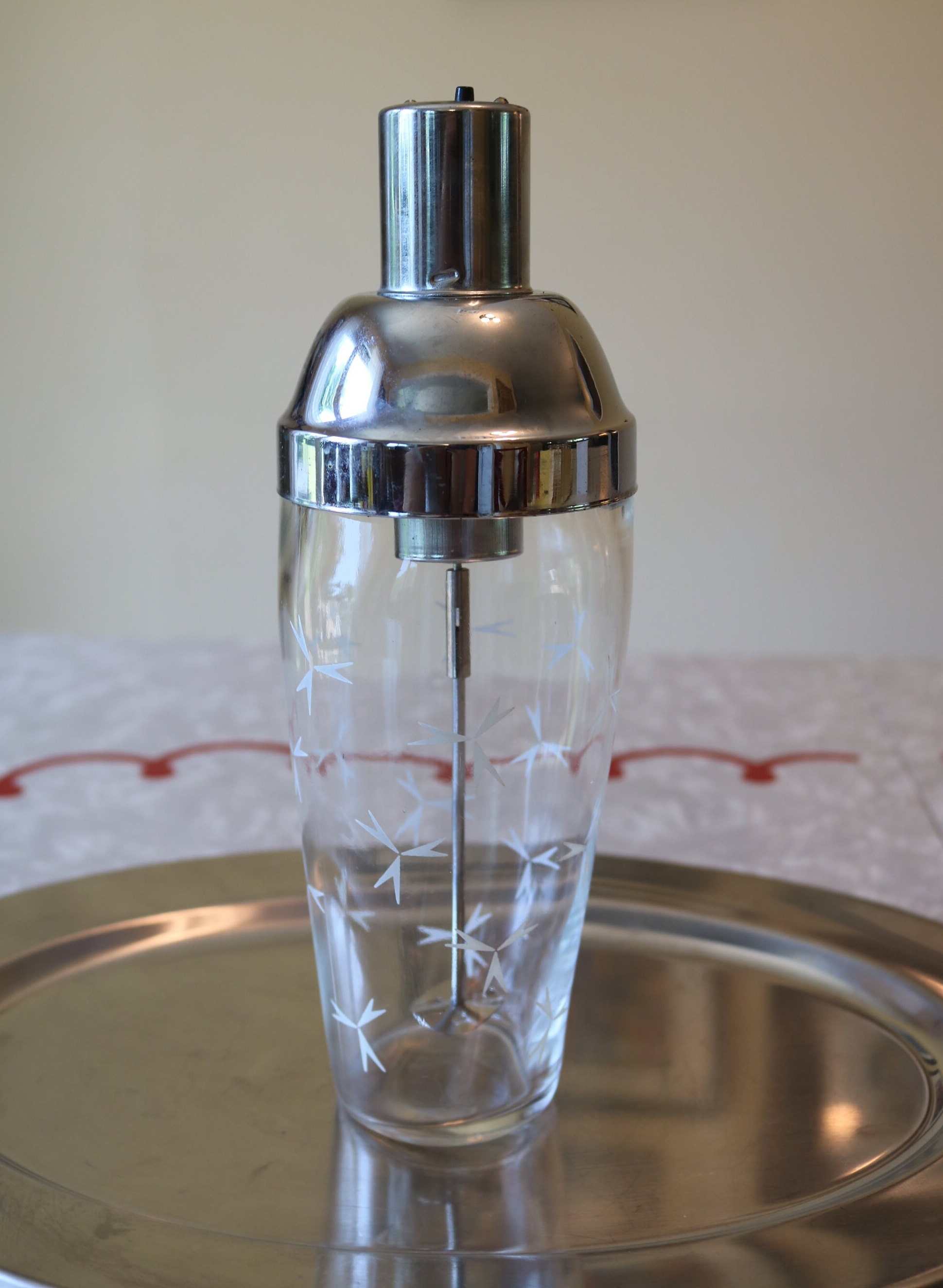 Fab Vintage Cocktail Shaker With Motor, Battery Operated Drink