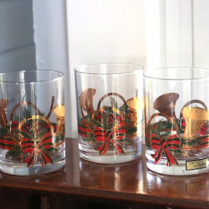 Culver Holiday Horns Rocks Barware, 3-Piece Drink Set, Mod Barware