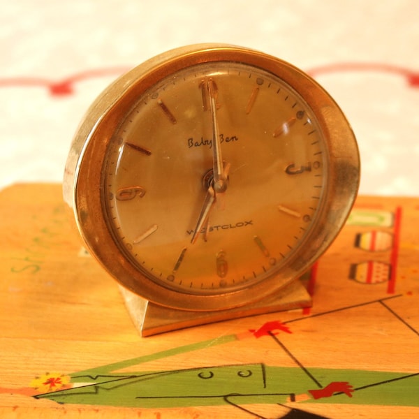 Westclox Baby Ben Travel Vintage Alarm Clock for Display
