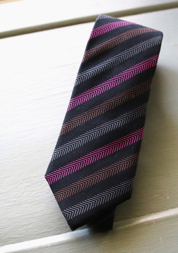 Lanvin Paris Striped Tie, Classic Menswear Fashion