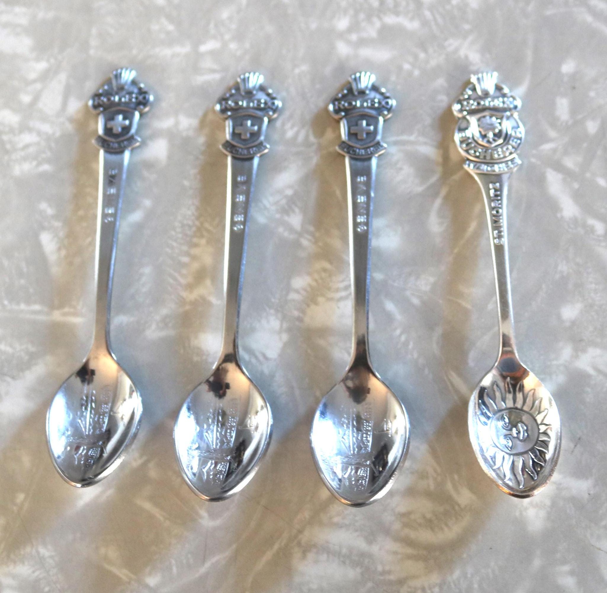 Rolex Souvenir Spoons, Bucherer of Switzerland Spoons 4 Piece Mix