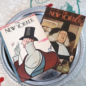 Vintage New Yorker Magazines 1940s Overseas Edition, Armed Forces Nov. 24, 1945 and Feb. 16, 1946, 2-Piece 1940s Smaller Size Set