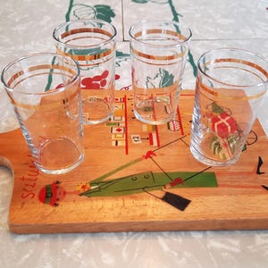 Elegant Juice Glasses with Gold Accents 4-Piece Set, Libbey Glassware