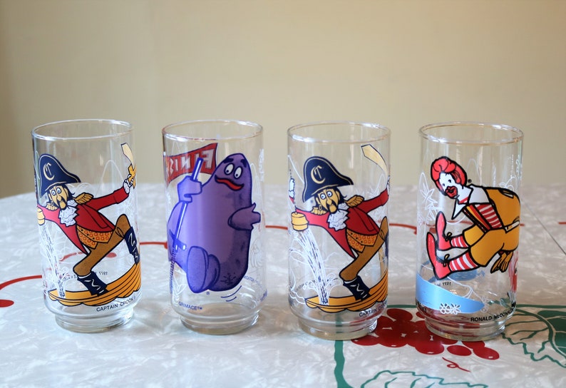 Mcdonalds Collector Glasses Mcdonald's Adventure Series Etsy