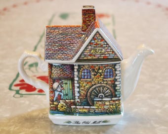 Sadler Teapot The Old Mill, Country Village Collection