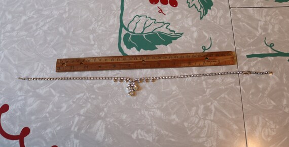 Vintage Rhinestone Necklace and Earrings Set, Mid… - image 9