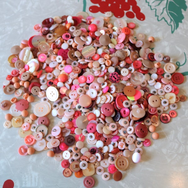 Pink Glass Button - Etsy