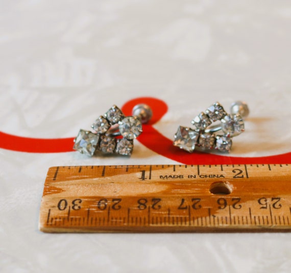 Vintage Rhinestone Necklace and Earrings Set, Mid… - image 5