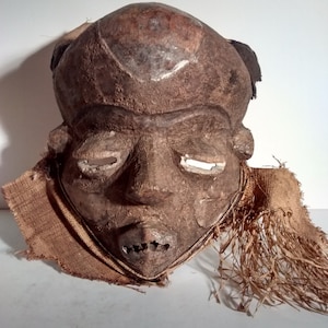 Antique African Pende Mbuya Type Mask, Dem. Republic Of Congo, Katundu Style.