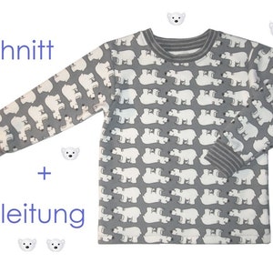 Schnitt Anleitung Pullover Sweatshirt Gr. 92-128 image 1