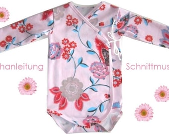 Schnitt + Nähanleitung Baby-Wickelbody Gr. 56-74