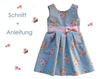 Schnitt + Anleitung Blumenmädchen-Kleid Gr.74-122