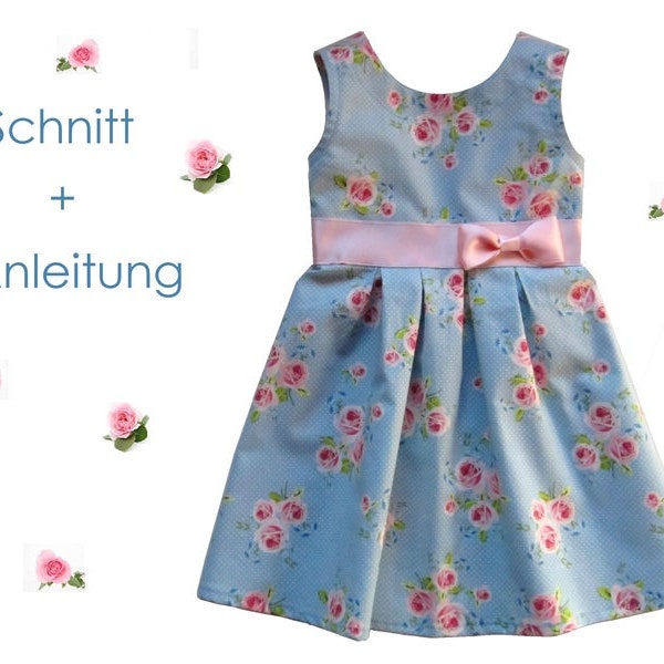 Schnitt + Anleitung Blumenmädchen-Kleid Gr.74-122